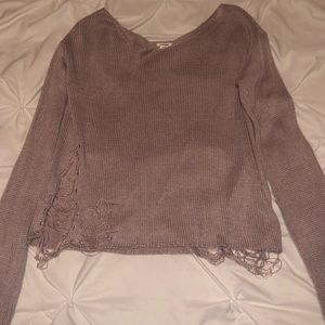 Distressed sweater